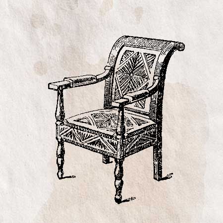 椅子のイラスト5 ペン画のフリー素材 アンティークなイラストはpenga ペンガ