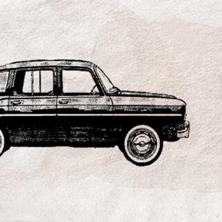 レトロな自動車のイラスト ペン画のフリー素材 アンティークなイラストはpenga ペンガ